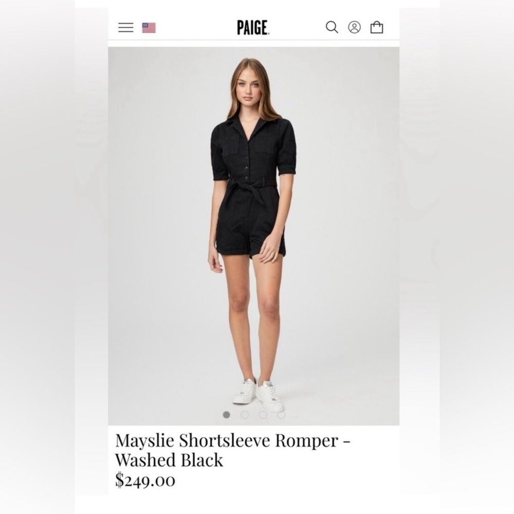 PAIGE Denim Mayslie Black Romper